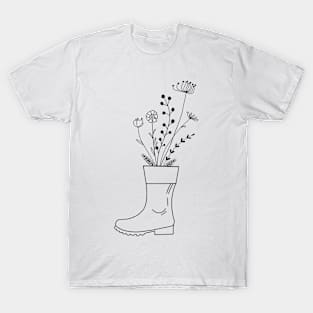 Wildflowers in Rainboot T-Shirt